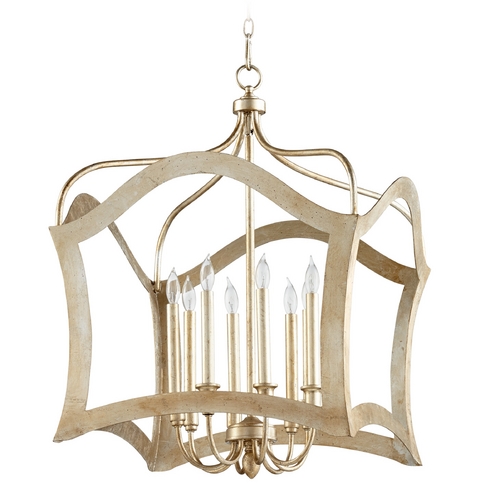 Milan Aged Silver Leaf Pendant by Cyan Design