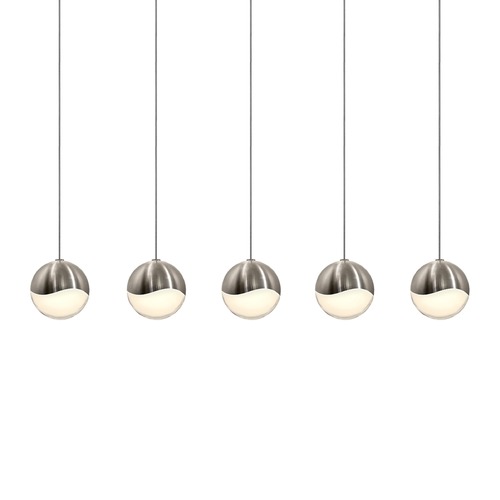 Sonneman Lighting Grapes Satin Nickel 5-Light LED Multi-Light Pendant by Sonneman Lighting 2921.13-MED