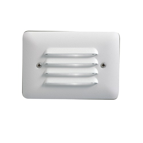 Kichler Lighting 12V Louvered LED Mini Step Light in Textured White 2700K by Kichler Lighting 15782WHT27R