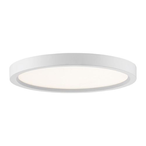 Quoizel Lighting Outskirts 11-Inch LED Flush Mount in White Lustre by Quoizel Lighting OST1711W