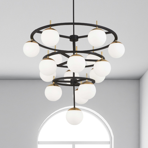 Alluria 16-Light Chandelier in Weathered Black & Autumn Gold by George Kovacs