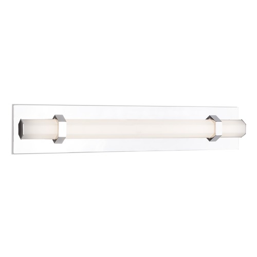 Kuzco Lighting Modern Chrome LED Bathroom Light with White Shade 3000K 1680LM VL17524-CH