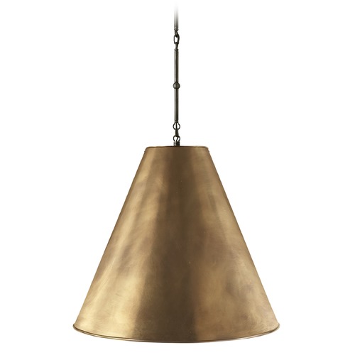 Visual Comfort Signature Collection Thomas OBrien Goodman Pendant in Bronze by Visual Comfort Signature TOB5014BZHAB