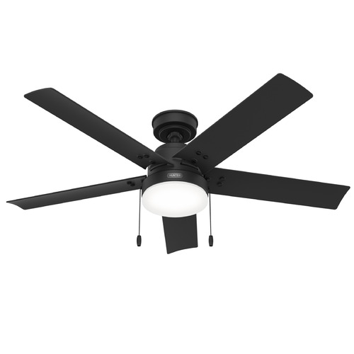 Hunter Fan Company Sea Point Matte Black LED Ceiling Fan with Light