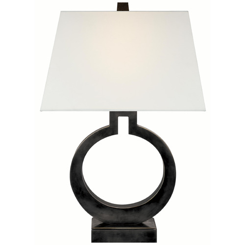Ring Form Bronze Table Lamp