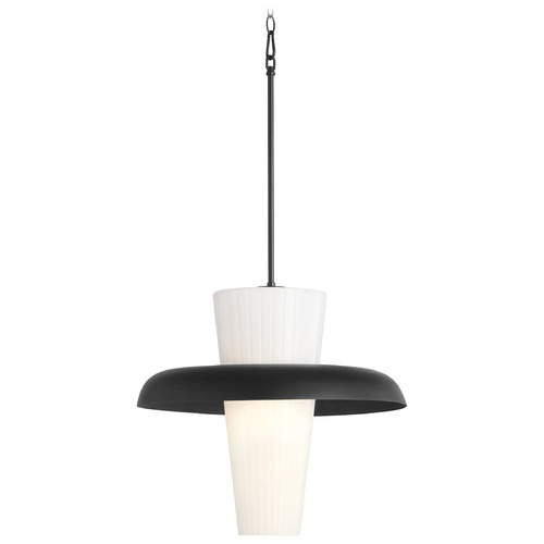 Mallory Matte Black Pendant with by Quorum Lighting