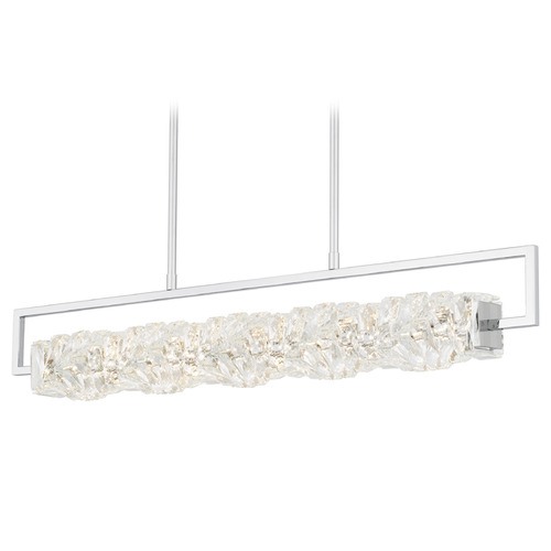 Quoizel Lighting Klass Polished Chrome LED Island Light with Rectangle Shade