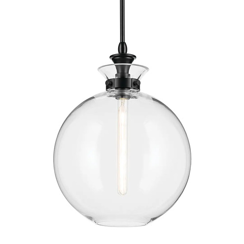Kichler Lighting Laria 15-Inch Round Pendant in Black by Kichler Lighting 52779BKCLR