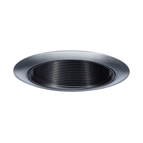 Juno Lighting Group Black Baffle with Satin Chrome Trim for 4-Inch Housings 14 BSC