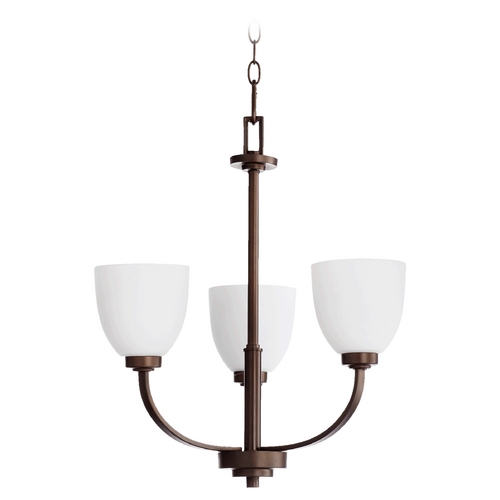 Quorum Lighting Reyes Oiled Bronze Chandelier by Quorum Lighting 6060-3-86