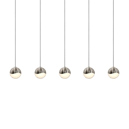 Sonneman Lighting Grapes Satin Nickel 5-Light LED Multi-Light Pendant by Sonneman Lighting 2921.13-SML