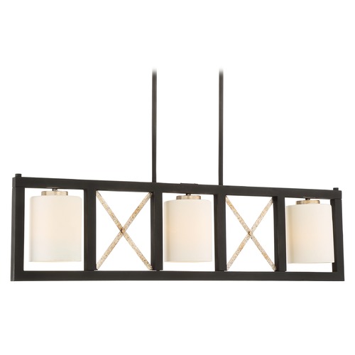 Nuvo Lighting Boxer Matte Black & Antique Silver Linear Light by Nuvo Lighting 60/6133