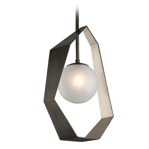 Troy Lighting Origami 16.75-Inch Wide LED Pendant in Graphite & Silver Leaf by Troy Lighting F5534