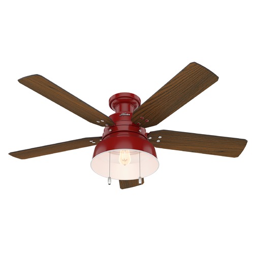 Hunter Fan Company Mill Valley 52-Inch Outdoor Hugger Fan in Barn Red by Hunter Fan Company 59312