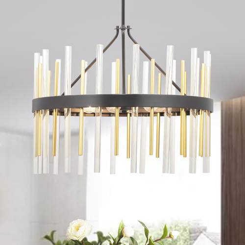Orrizo Black Chandelier by Progress Lighting