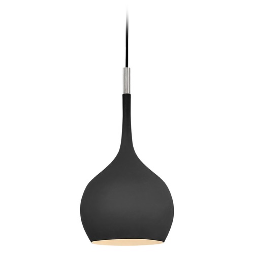 Ziggy Medium Pendant in Black & Polished Nickel by Hinkley Lighting