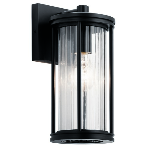 Barras 11.50-Inch Black Outdoor Wall Light by Kichler Lighting