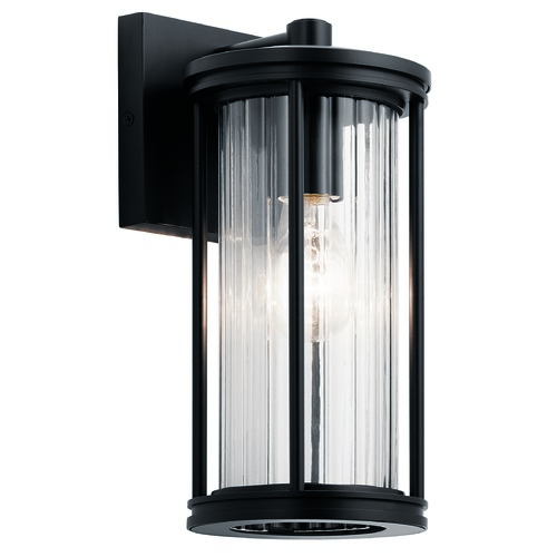 Kichler Lighting Barras 11.50-Inch Black Outdoor Wall Light by Kichler Lighting 59022BK