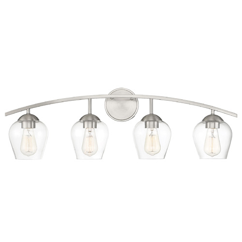 32.75-Inch Vanity Light in Brushed Nickel by Meridian
