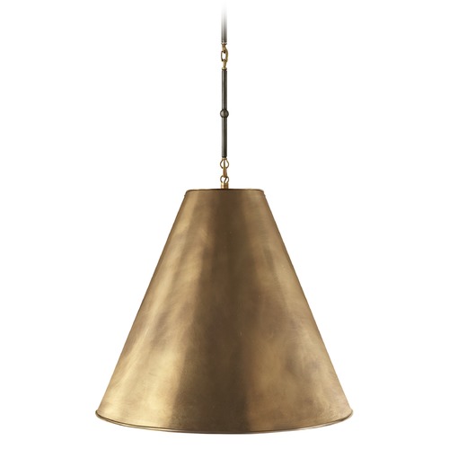 Visual Comfort Signature Collection Thomas OBrien Goodman Pendant in Bronze & Brass by Visual Comfort Signature TOB5014BZHABHAB