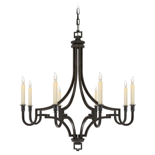 Visual Comfort Signature Collection E.F. Chapman Mykonos Chandelier in Aged Iron by Visual Comfort Signature CHC1561AI
