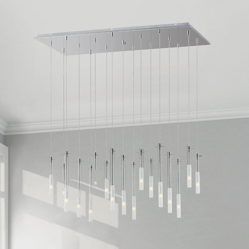 ET2 Lighting Pipette 17-Light LED Pendant in Polished Chrome by ET2 Lighting E31099-93PC