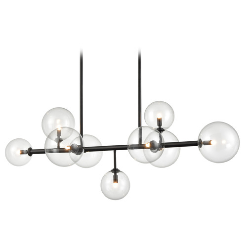 Delilah Collection Linear Chandelier in Matte Black by Avenue Lighting