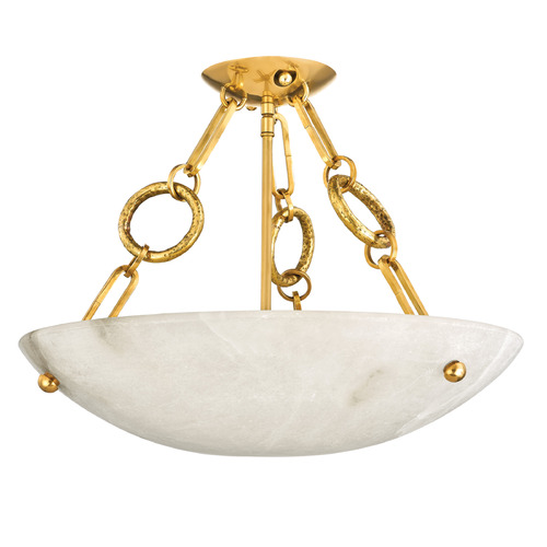 Corbett Lighting Yadira Vintage Brass LED Semi-Flushmount Light