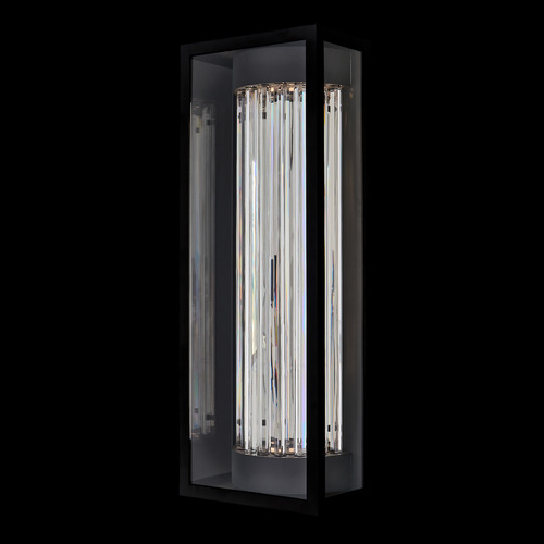 Allegri Crystal Esterno Cristallo Matte Black LED Outdoor Wall Light