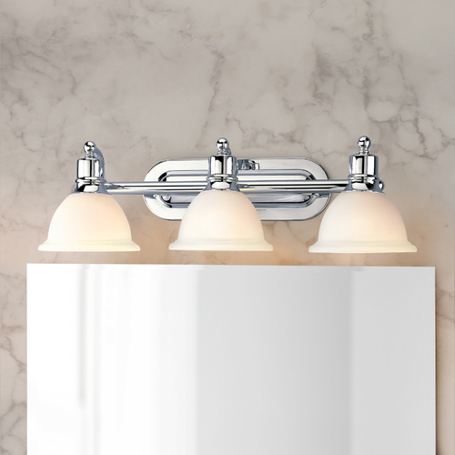 Madison Bathroom Light in Polished Chrome by Progress Lighting