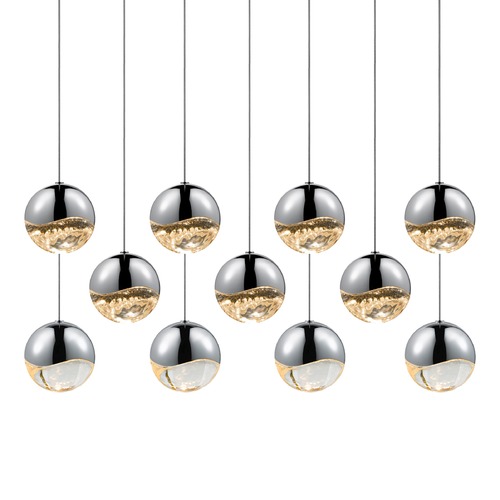 Grapes Polished Chrome Single Light LED Multi-Light Pendant by Sonneman Lighting