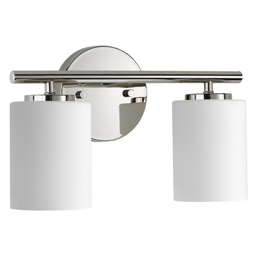 Replay Bathroom Light in Polished Nickel by Progress Lighting
