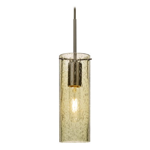 Besa Lighting Gold Seeded Mini-Pendant Light Bronze Juni by Besa Lighting 1JT-JUNI10GD-BR