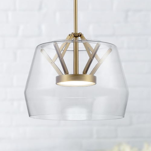 Kuzco Lighting Modern Brushed Gold LED Pendant 3000K  by Kuzco Lighting PD61412-CL/BG