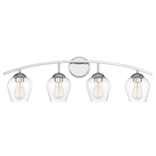 32.75-Inch Vanity Light in Chrome by Meridian