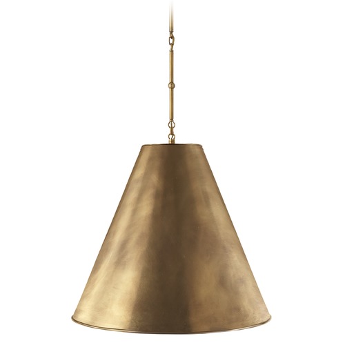 Visual Comfort Signature Collection Thomas OBrien Goodman Pendant in Antique Brass by Visual Comfort Signature TOB5014HABHAB