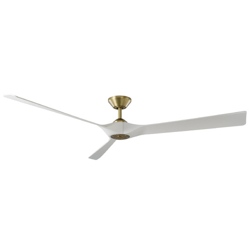 Torque 70-Inch Smart Fan in Soft Brass & Matte White by Modern Forms