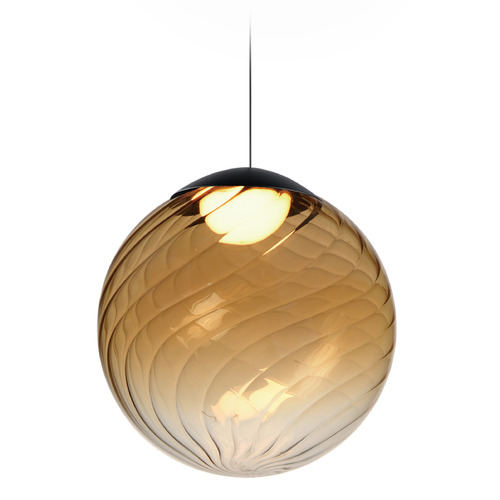 Et2 Planetary Black LED Mini-Pendant Light with Globe Shade