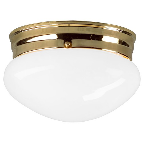 6-Inch Polished Brass Flushmount Ceiling Light