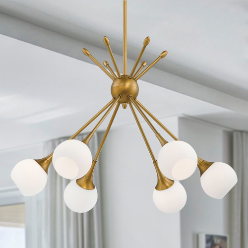 George Kovacs Lighting Pontil 6-Light Chandelier in Honey Gold by George Kovacs P1806-248