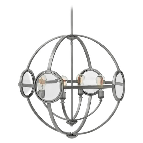 Hinkley Fulham 4-Light Chandelier in Polished Antique Nickel by Hinkley Lighting 3924PL