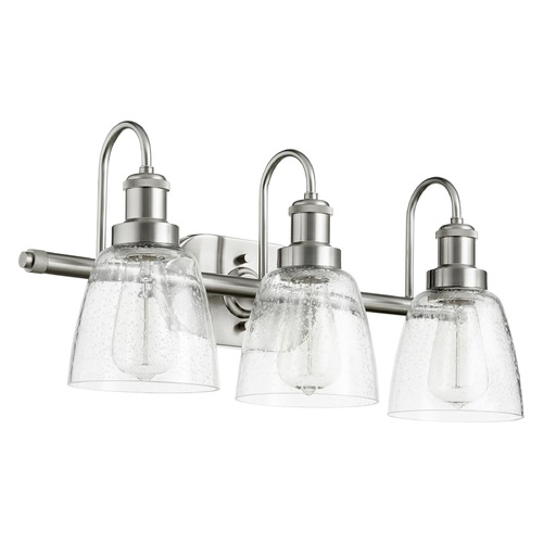 Satin Nickel Bathroom Light by Quorum Lighting