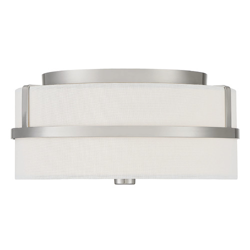 13-Inch Flush Mount in Brushed Nickel by Meridian