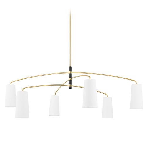 Mitzi by Hudson Valley Mitzi Hudson Brass and Black 6-Light Chandelier H612806-AGB/SBK