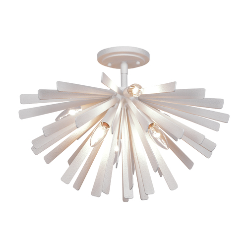 Confluence 6-Lt Semi-Flush in Piastra White by Metropolitan Lighting