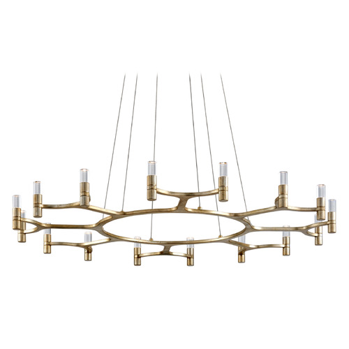 Corbett Lighting Nexus Warm Silver Leaf LED Chandelier