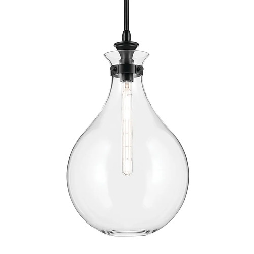 Kichler Lighting Laria 14-Inch Pendant in Black by Kichler Lighting 52777BKCLR