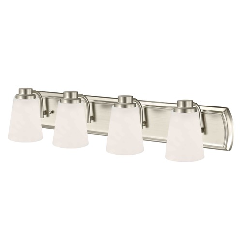 Design Classics Lighting 4-Light Bathroom Light in Satin Nickel 1204-09 GL1055