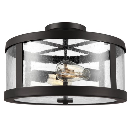 Harrow 15-Inch Semi-Flush Mount in Oil Rubbed Bronze by Visual Comfort Studio
