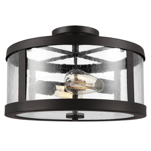 Visual Comfort Studio Collection Harrow 15-Inch Semi-Flush Mount in Oil Rubbed Bronze by Visual Comfort Studio SF341ORB